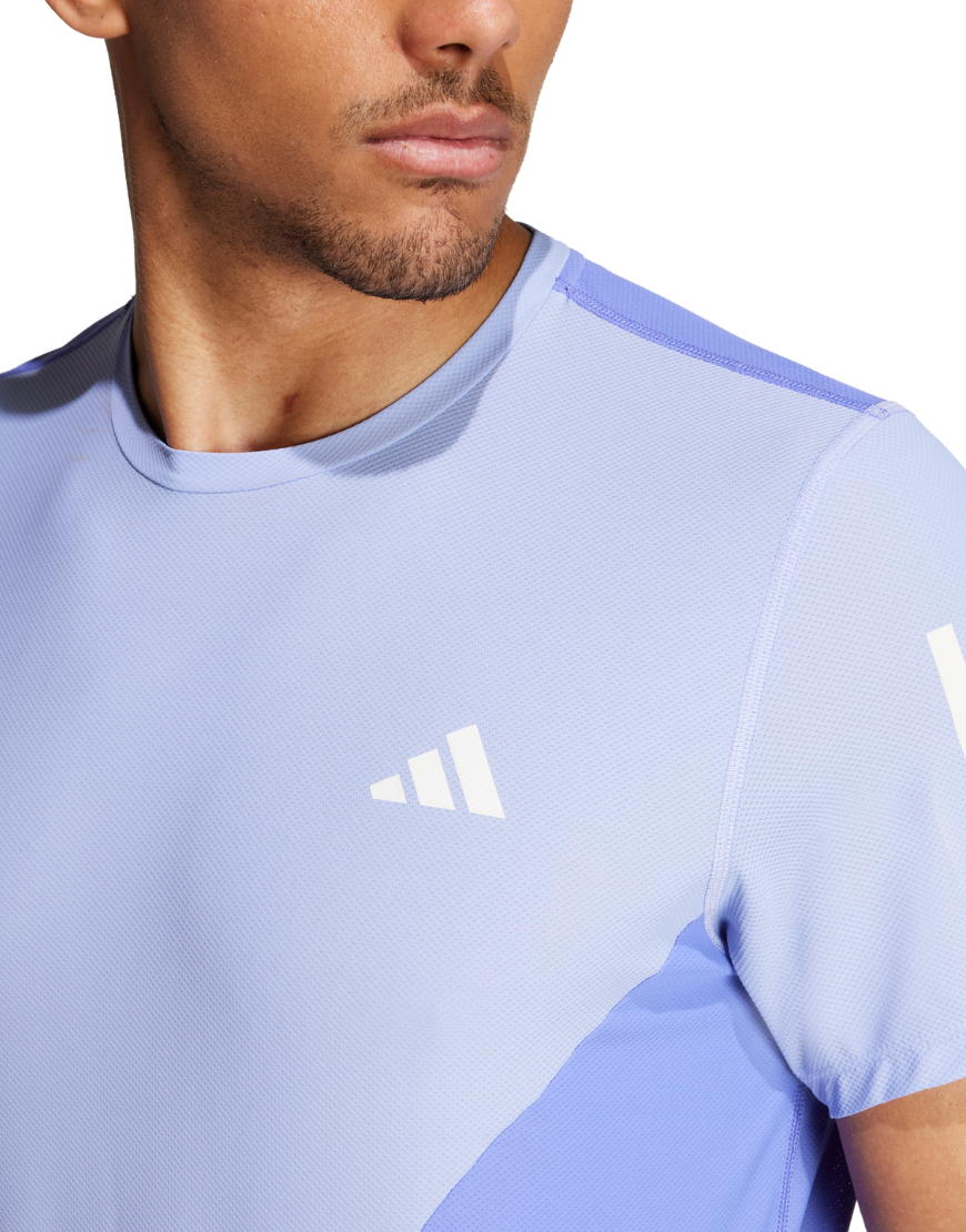 Men's Own the Run Colorblock Aeroready Tee :Cobalt Blue