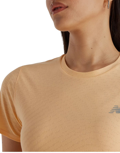 Women's Jacquard Slim Tee :Peach Blossom