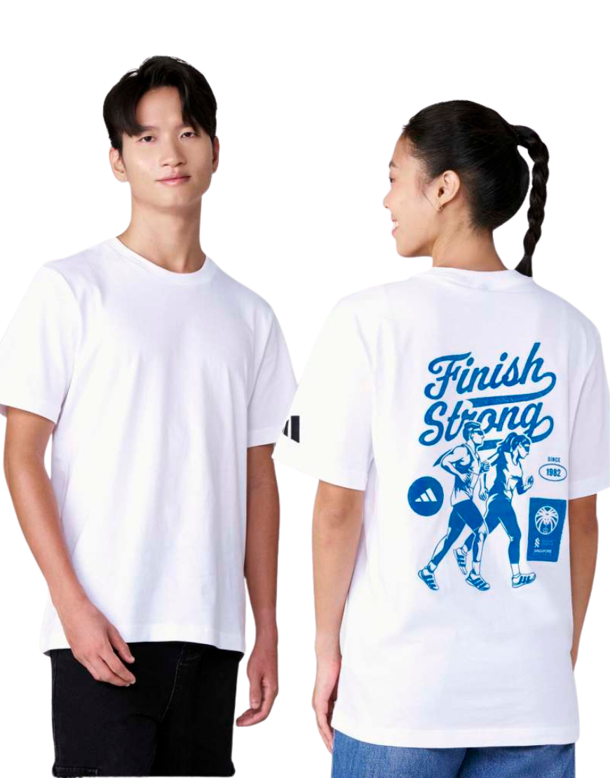 Standard Chartered Singapore Marathon Finish Strong Tee :White
