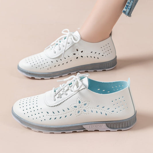 Soft-soled athletic shoes, non-slip flat and breathable walking shoes