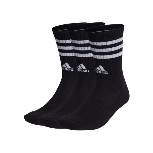 Adidas 3 Stripes Cushioned Crew Socks (3 Pack | 2 Colours)