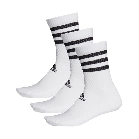 Adidas 3 Stripes Cushioned Crew Socks (3 Pack | 2 Colours)