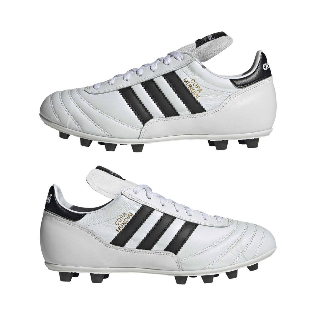 adidas Copa Mundial FG Firm Ground Soccer Cleats - White/Black/Gold