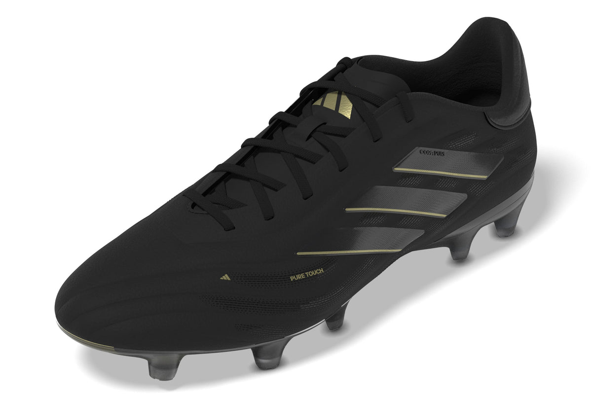 adidas Copa Pure 2 Elite FG Firm Ground Soccer Cleats - Black/Carbon/Gold Metallic