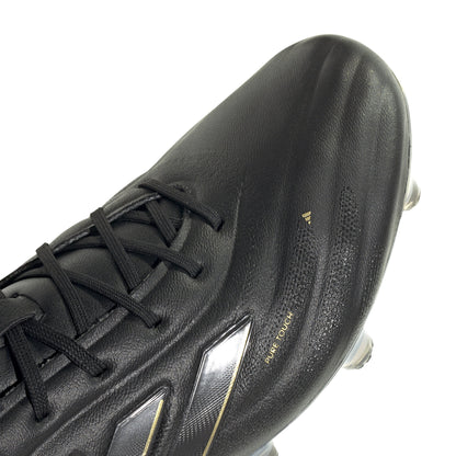 adidas Copa Pure 2 Elite FG Firm Ground Soccer Cleats - Black/Carbon/Gold Metallic