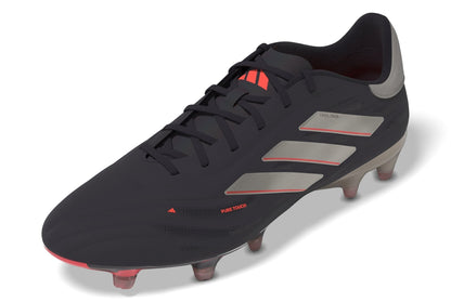 adidas Copa Pure 2 Elite Firm Ground Soccer Cleats - Black/Platin Metallic/Turbo