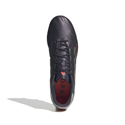 adidas Copa Pure 2 Elite Firm Ground Soccer Cleats - Black/Platin Metallic/Turbo