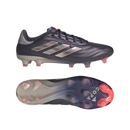 adidas Copa Pure 2 Elite Firm Ground Soccer Cleats - Black/Platin Metallic/Turbo