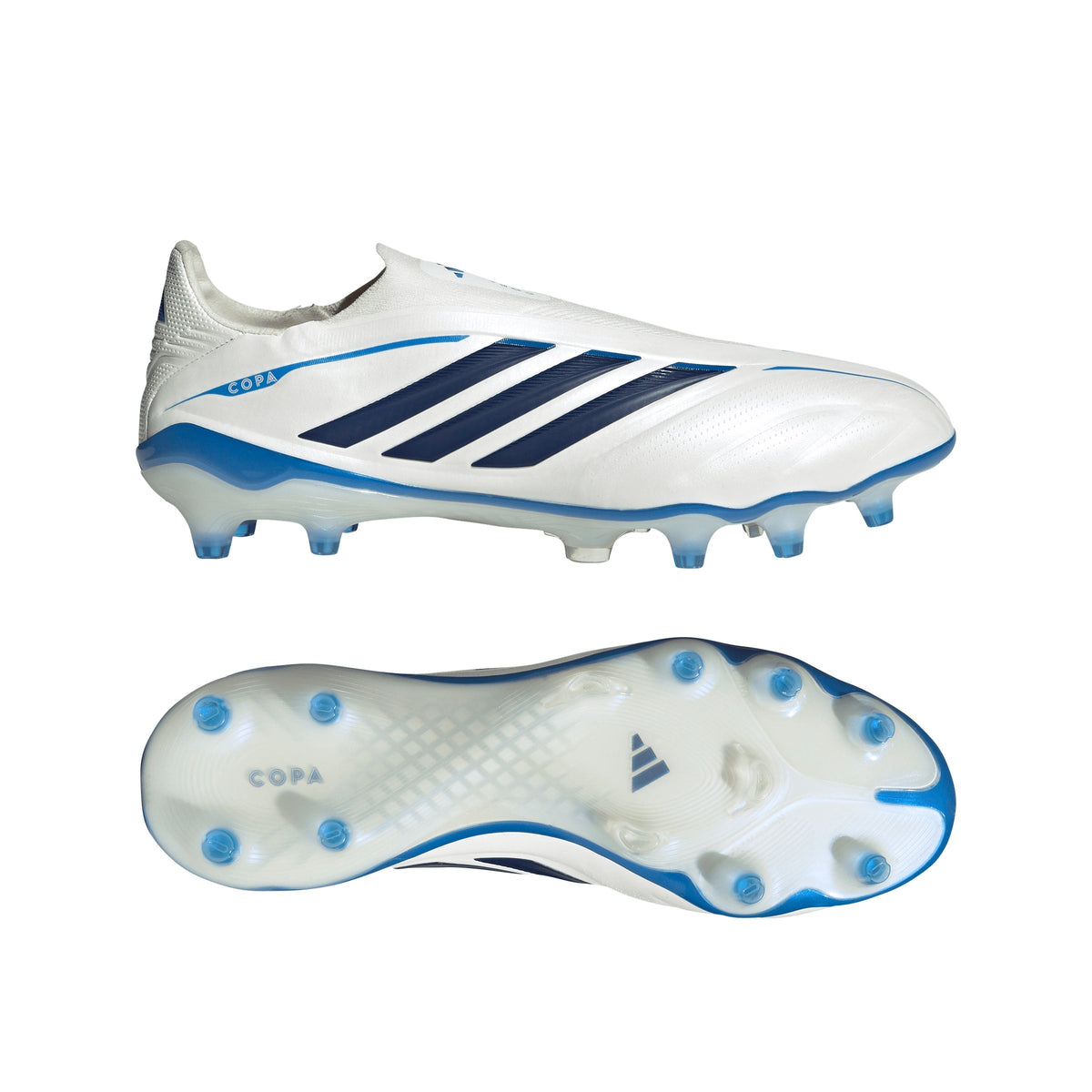 adidas Copa Pure IV Elite Laceless Firm Ground Men's Soccer Cleats - White/Blue