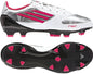 adidas F30 TRX FG Firm Ground Women's Soccer Cleats - White/Silver Metallic/Shock Pink
