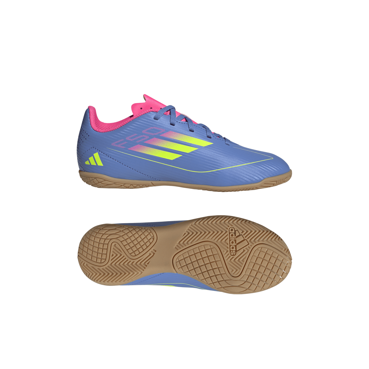 adidas F50 Club Indoor Boots Junior Blue/Lemon
