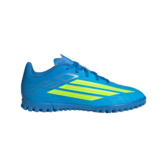 adidas F50 Club TF Turf Youth Soccer Cleats - Blue/Yellow/Aqua