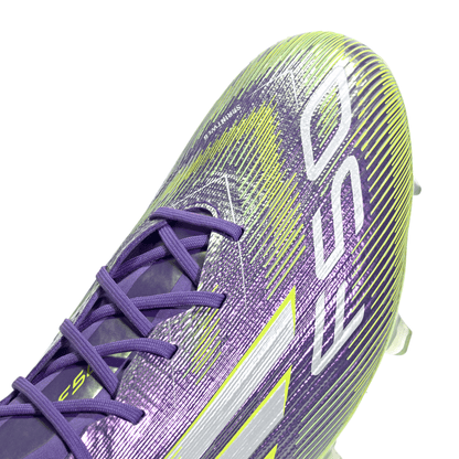 adidas F50 Elite Firm Ground Soccer Cleats- Purple/White/Lemon