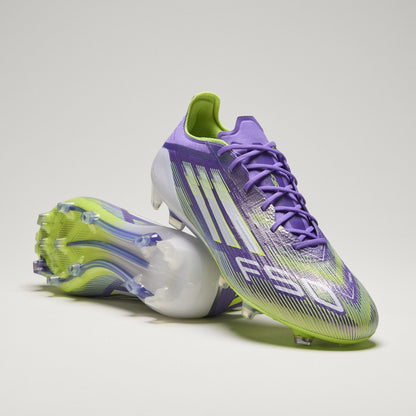 adidas F50 Elite Firm Ground Soccer Cleats- Purple/White/Lemon