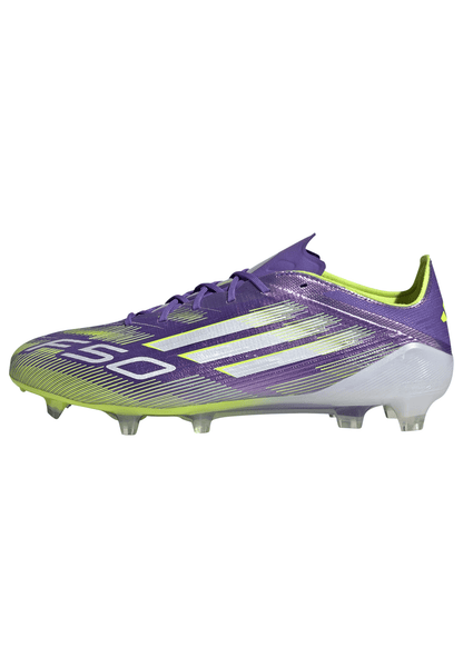 adidas F50 Elite Firm Ground Soccer Cleats- Purple/White/Lemon