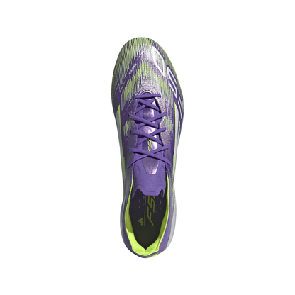 adidas F50 Elite Firm Ground Soccer Cleats- Purple/White/Lemon