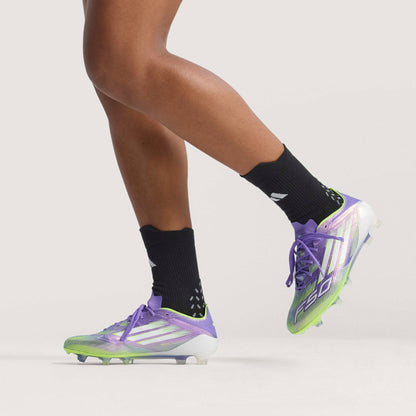 adidas F50 Elite Firm Ground Soccer Cleats- Purple/White/Lemon