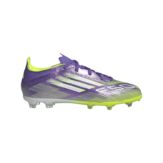 adidas F50 Elite Firm Ground Soccer Shoes Kids- Purple/White/Lemon