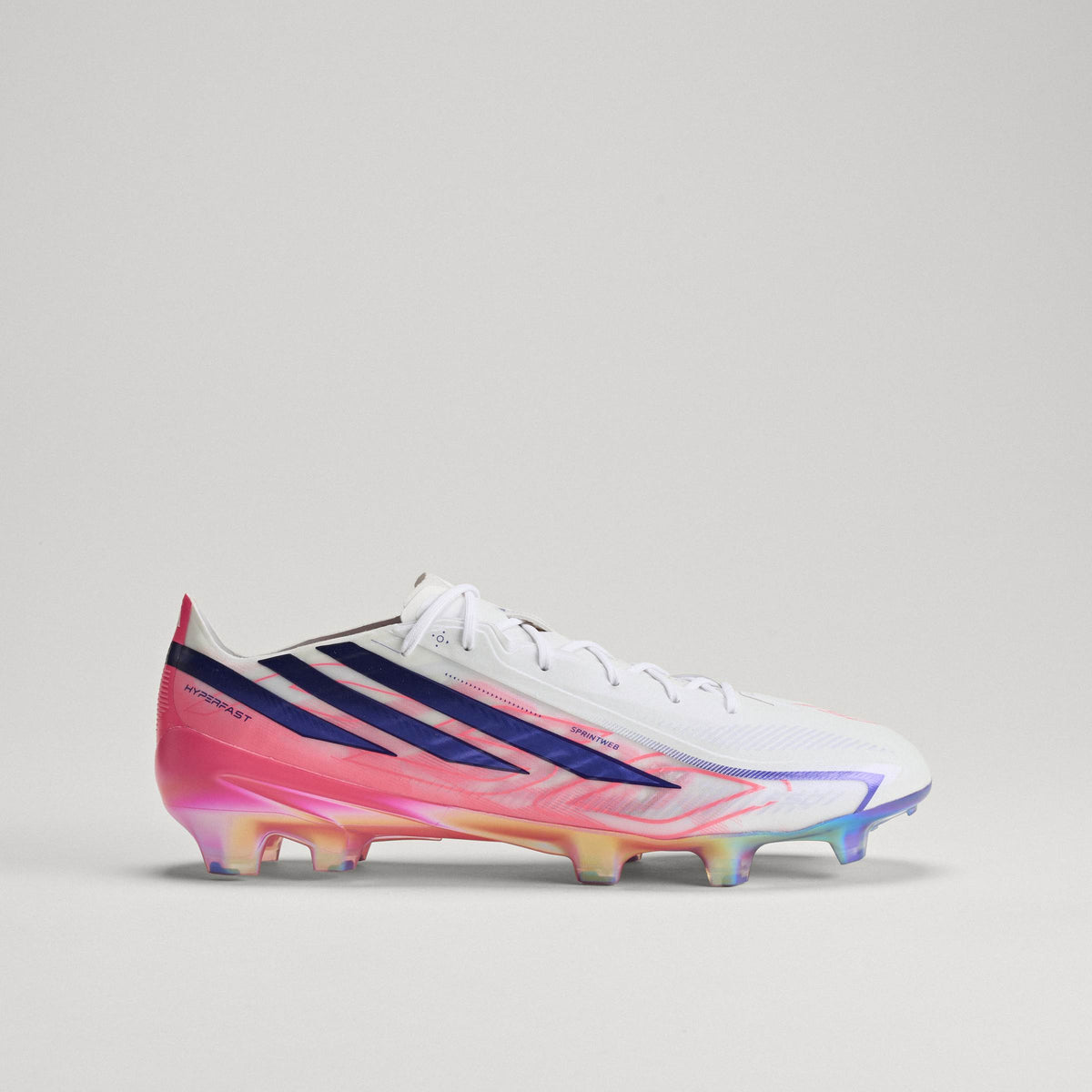 adidas F50 Hyperfast Elite Firm Ground Men's Soccer Cleats - White/Solar Turbo/Purple