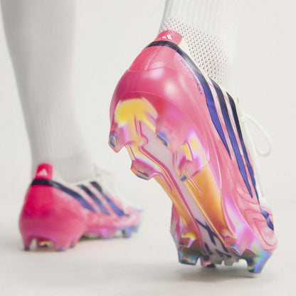 adidas F50 Hyperfast Elite Firm Ground Men's Soccer Cleats - White/Solar Turbo/Purple