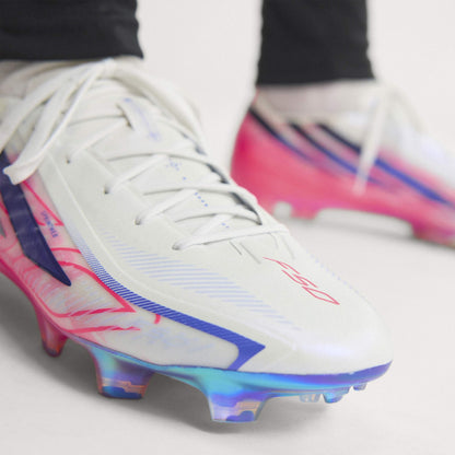 adidas F50 Hyperfast Elite Firm Ground Men's Soccer Cleats - White/Solar Turbo/Purple