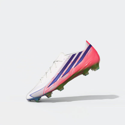 adidas F50 Hyperfast Elite Firm Ground Men's Soccer Cleats - White/Solar Turbo/Purple