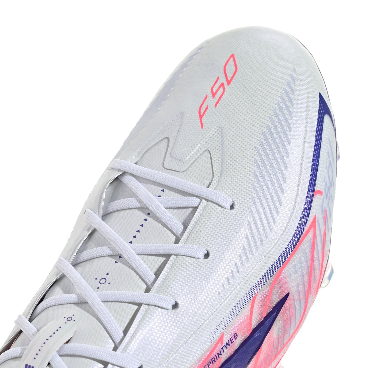 adidas F50 Hyperfast Elite Firm Ground Men's Soccer Cleats - White/Solar Turbo/Purple