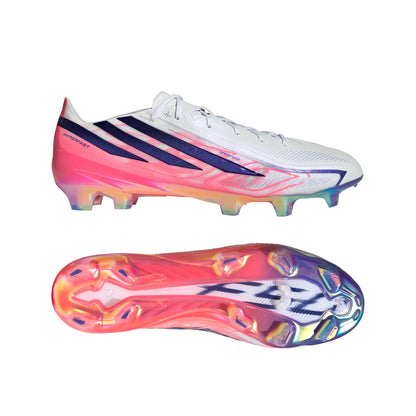 adidas F50 Hyperfast Elite Firm Ground Men's Soccer Cleats - White/Solar Turbo/Purple