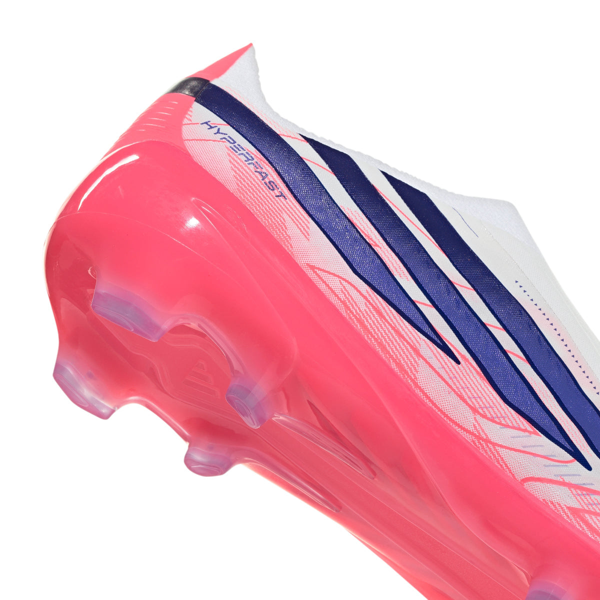 adidas F50 Hyperfast Elite Laceless Firm Ground Youth Soccer Cleats - White/Purple