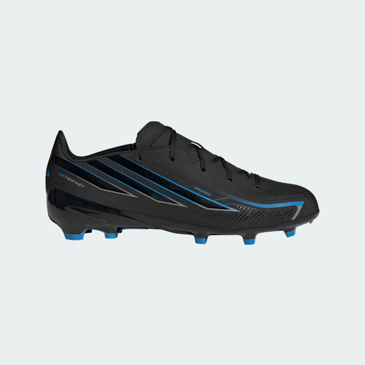 adidas F50 Hyperfast League Firm Ground Youth Soccer Cleats - Black/Black/Blue
