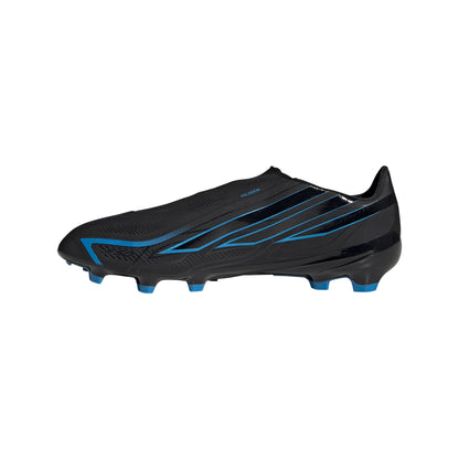 adidas F50 Hyperfast League Laceless FG Firm Ground Men's Soccer Cleats - Black/Blue
