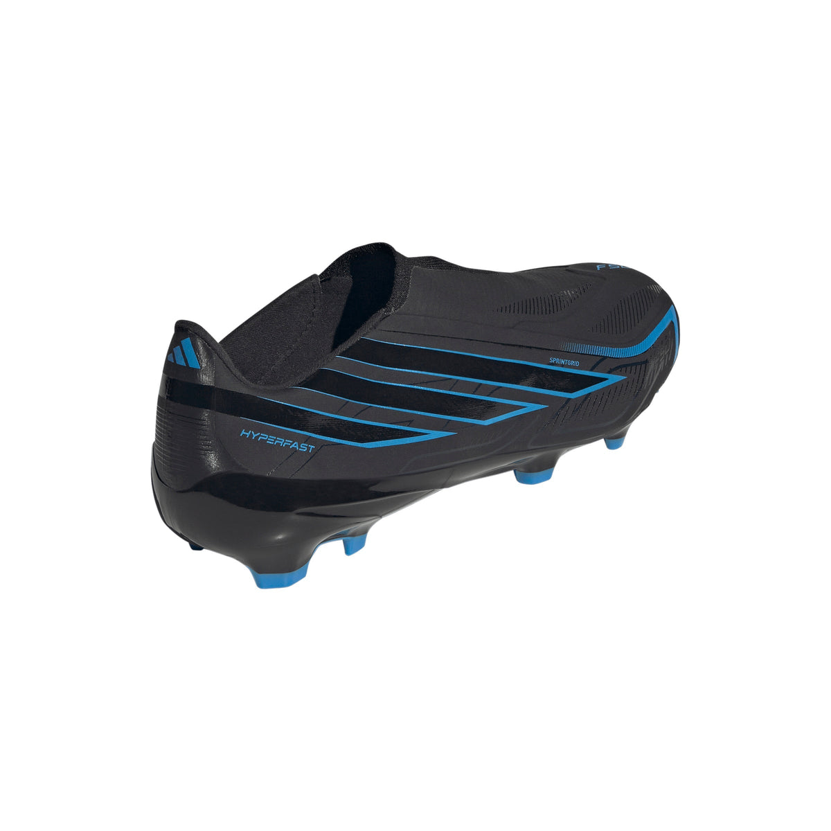 adidas F50 Hyperfast League Laceless FG Firm Ground Men's Soccer Cleats - Black/Blue