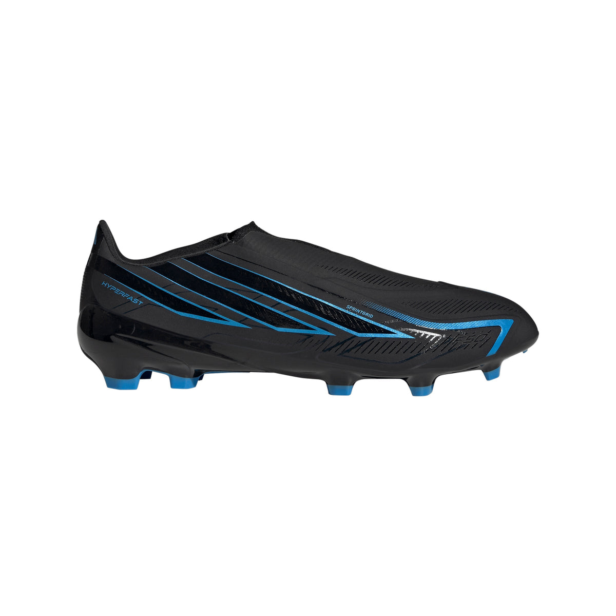 adidas F50 Hyperfast League Laceless FG Firm Ground Men's Soccer Cleats - Black/Blue