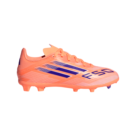 adidas F50 League FG/MG Youth Soccer Cleats - Orange/Blue/White