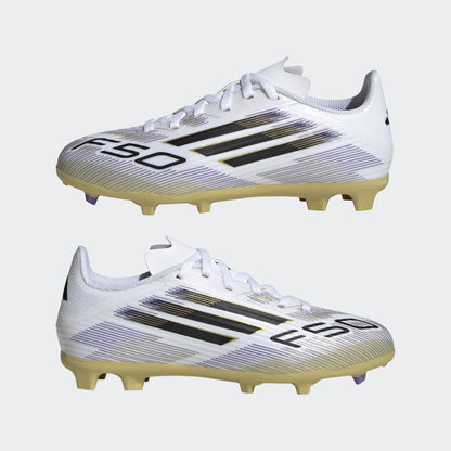 adidas F50 League Firm/Multi-Ground Boots Kids White/Black