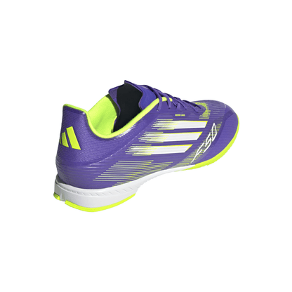 adidas F50 League Indoor Soccer Shoes - Purple/White/Lemon