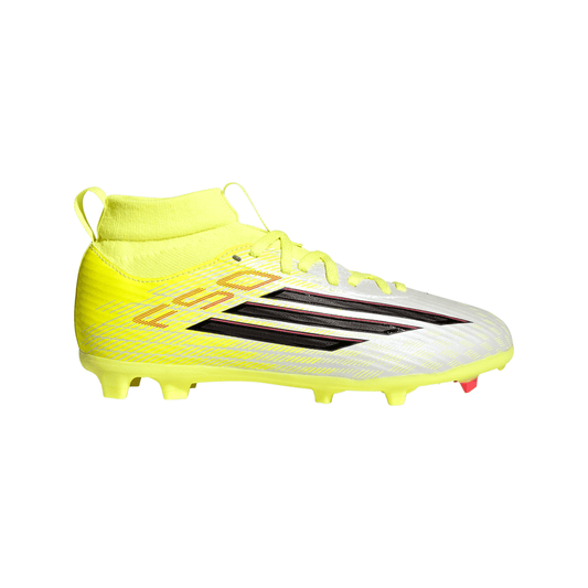 adidas F50 League Mid Cut FG/MG Firm Ground/Multi Ground Youth Soccer Cleats - Yellow/Black