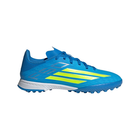 adidas F50 League TF Turf Youth Soccer Cleats - Blue/Yellow/Aqua