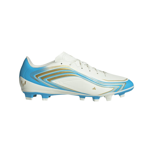 adidas F50 Messi Club FG/MG Firm Ground/Multi Ground Men's Soccer Cleats - Ivory/Blue