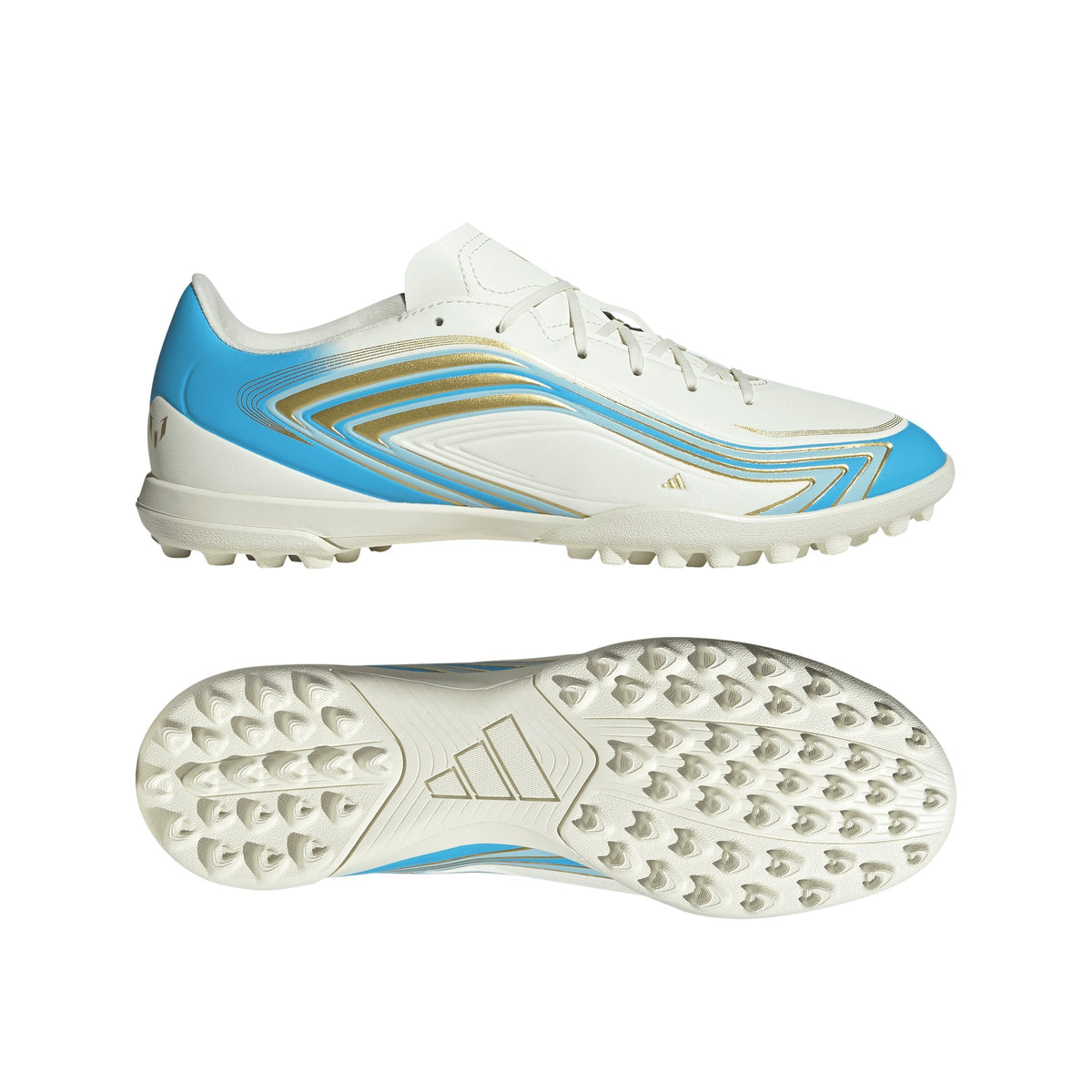 adidas F50 Messi Club Turf Men's Soccer Cleats - Ivory/Blue