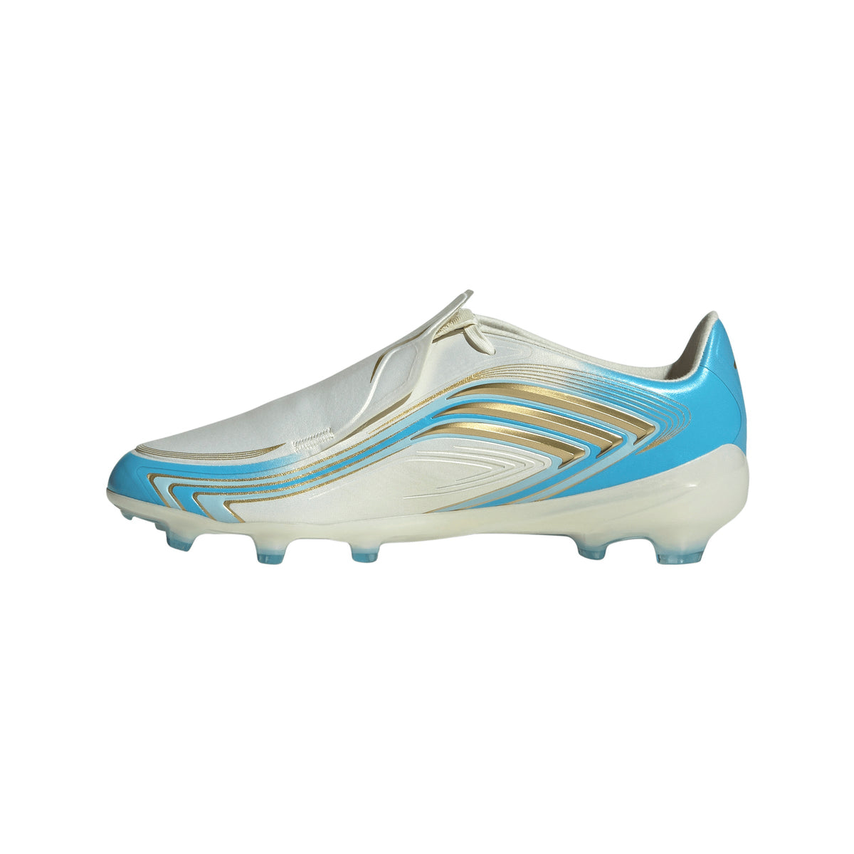 adidas F50 Messi Elite FG Firm Ground Youth Soccer Cleats - Ivory/Blue