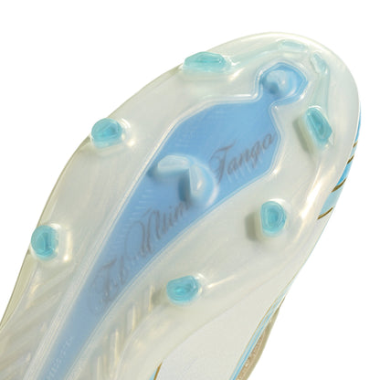 adidas F50 Messi Elite FG Firm Ground Youth Soccer Cleats - Ivory/Blue