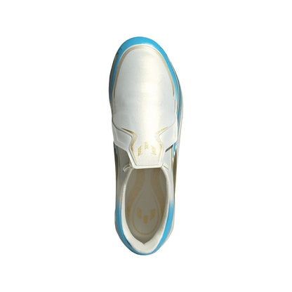 adidas F50 Messi Elite FG Firm Ground Youth Soccer Cleats - Ivory/Blue