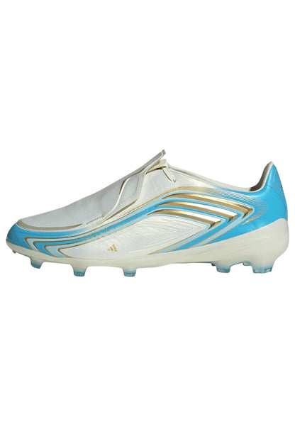 adidas F50 Messi Elite FG Firm Ground Youth Soccer Cleats - Ivory/Blue