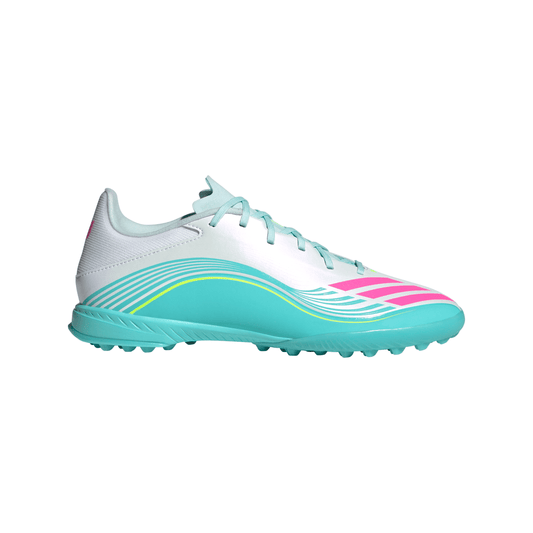 adidas F50 Messi League TF Turf Men's Soccer Cleats - White/Pink