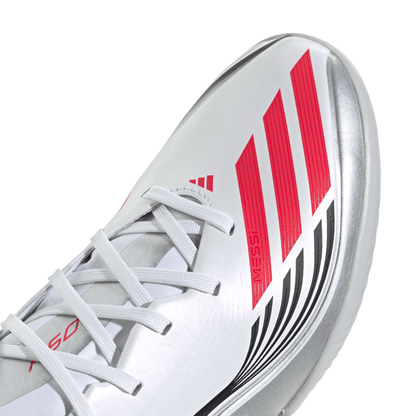 adidas F50 Messi League Turf Soccer Cleats - White/Red/Silver