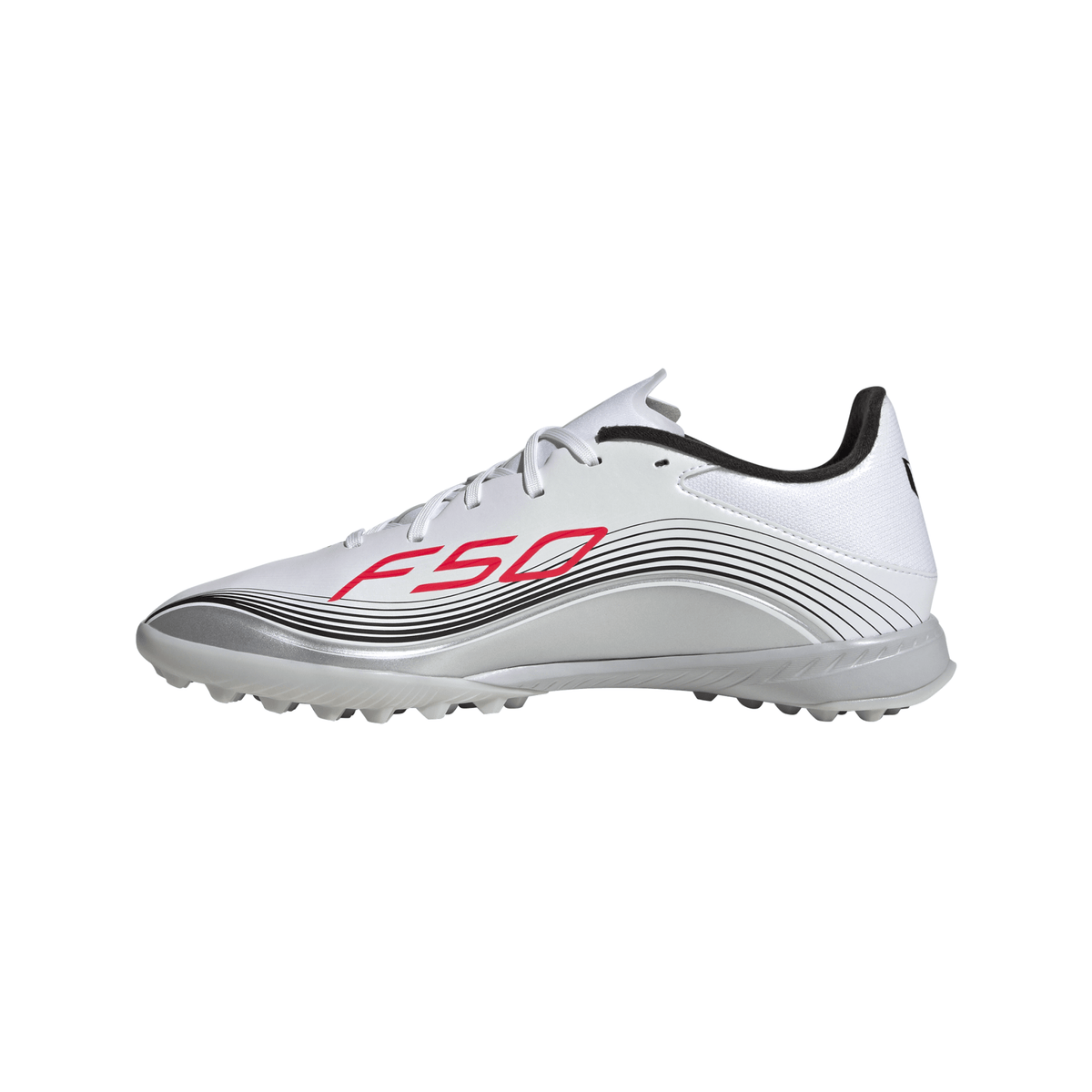adidas F50 Messi League Turf Soccer Cleats - White/Red/Silver
