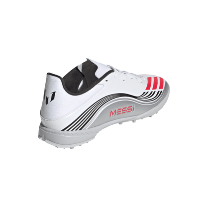 adidas F50 Messi League Turf Soccer Cleats - White/Red/Silver