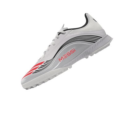 adidas F50 Messi League Turf Soccer Cleats - White/Red/Silver