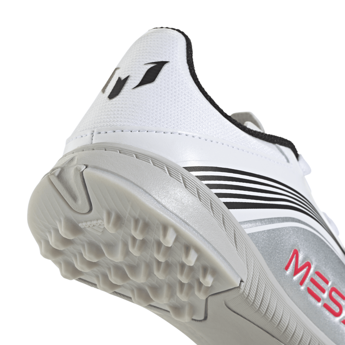 adidas F50 Messi League Turf Youth Soccer Cleats - White/Red/Silver